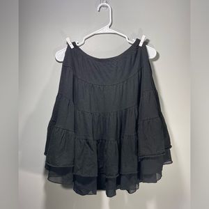 Black Layered Wet Seal Skirt